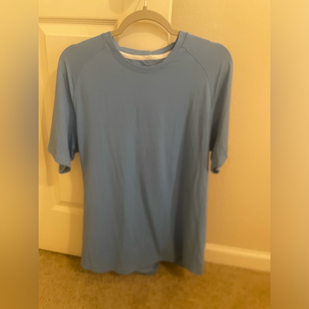 Light Blue Lululemon License To Train Shirt